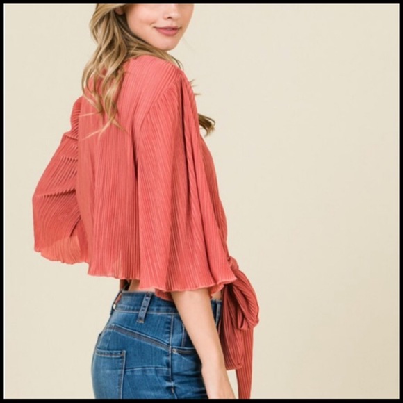 Tie-Front Flutter Sleeve - Picture 3 of 5